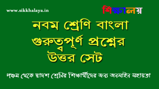 class-nine-bengali-question-answer-set